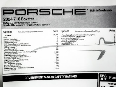 2024 Porsche 718 Boxster