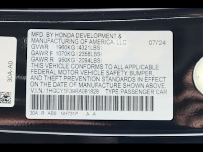 2024 Honda Accord Sedan EX