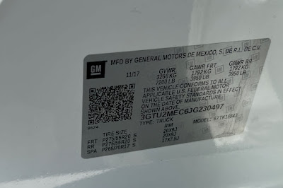 2018 GMC Sierra 1500 SLE 4WD Crew Cab 143.5