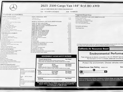 2025 Mercedes-Benz Sprinter Cargo Van